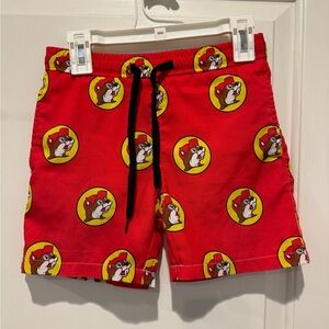Kids Buc-Ee’s Red Swim Trunks